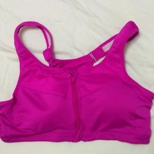 Zip up sports bra
